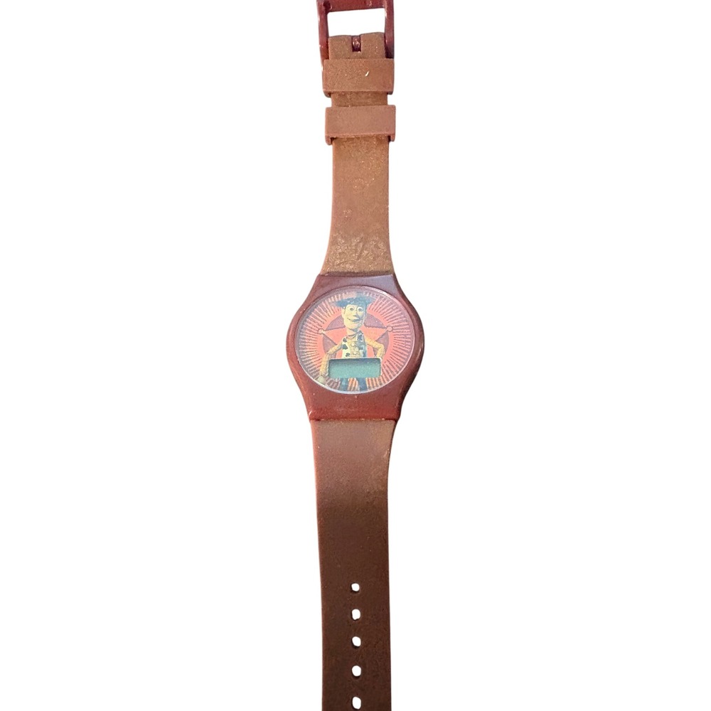 Disney Pixar Toy Story Woody Digital Watch Brown MZB TOYA035 Vintage
